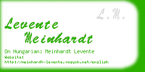 levente meinhardt business card